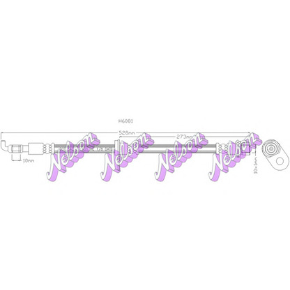 Photo Brake Hose Brovex-Nelson H6081