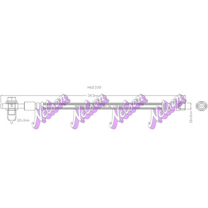 Foto Tubo flexible de frenos Brovex-Nelson H6233Q