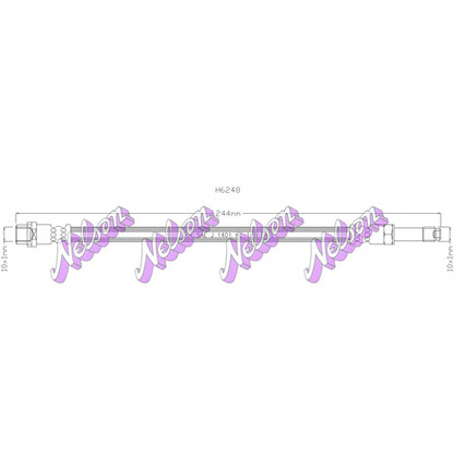 Zdjęcie Przewód hamulcowy elastyczny Brovex-Nelson H6248