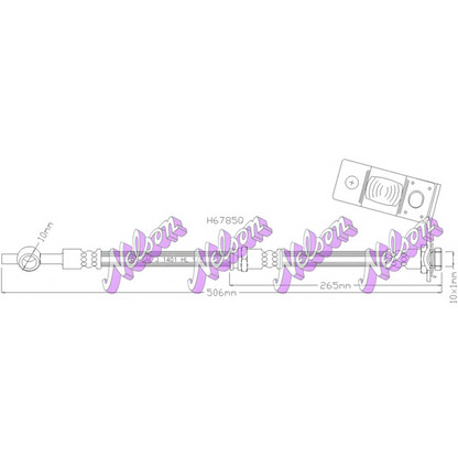Zdjęcie Przewód hamulcowy elastyczny Brovex-Nelson H6785Q