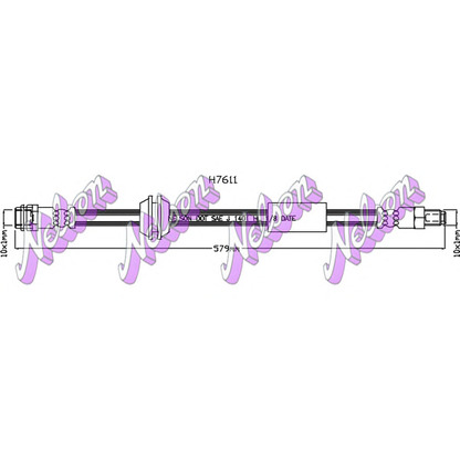 Foto Tubo flexible de frenos Brovex-Nelson H7611
