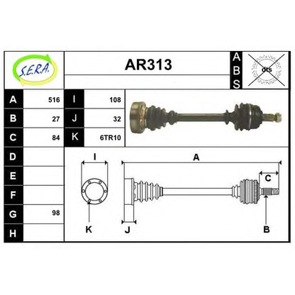 Foto Albero motore/Semiasse SERA AR313