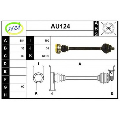 Photo Drive Shaft SERA AU124