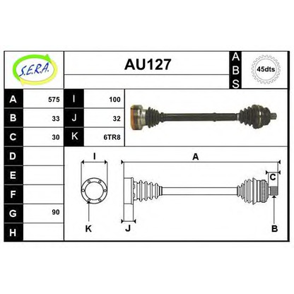 Photo Drive Shaft SERA AU127