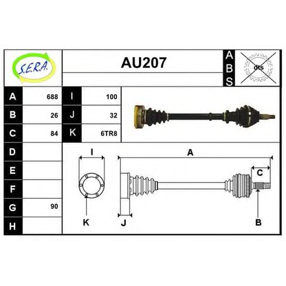 Photo Drive Shaft SERA AU207