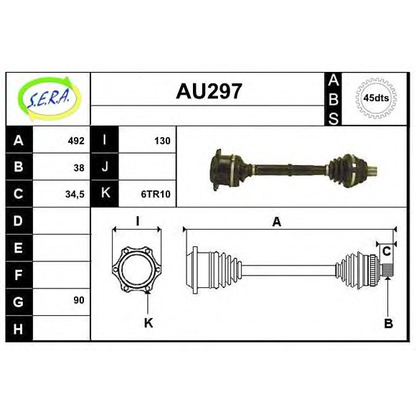 Photo Drive Shaft SERA AU297