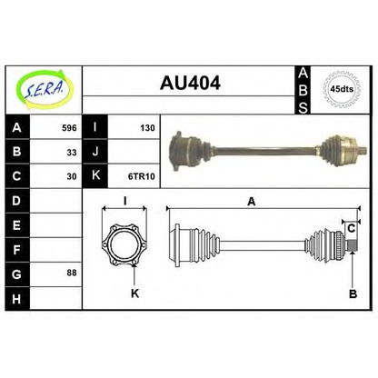 Photo Drive Shaft SERA AU404