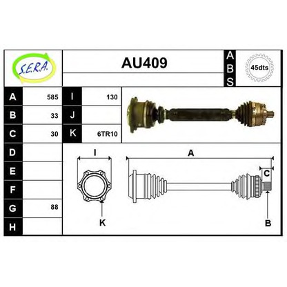 Photo Drive Shaft SERA AU409