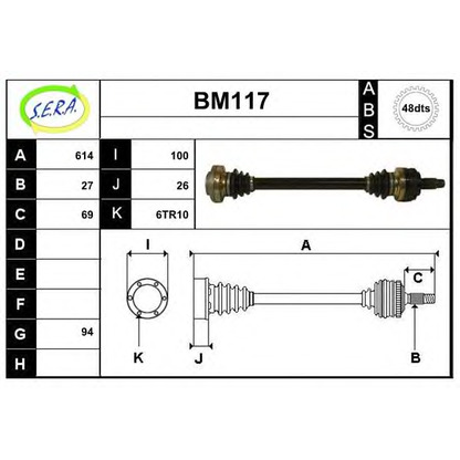 Foto Albero motore/Semiasse SERA BM117