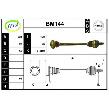 Foto Albero motore/Semiasse SERA BM144