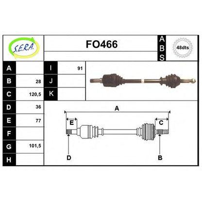 Foto Albero motore/Semiasse SERA FO466