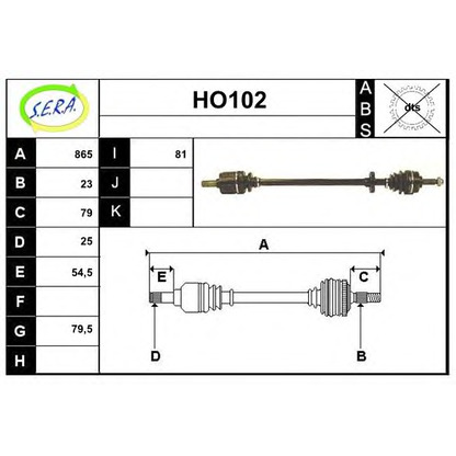 Foto Juego de articulación, árbol de transmisión SERA HO102