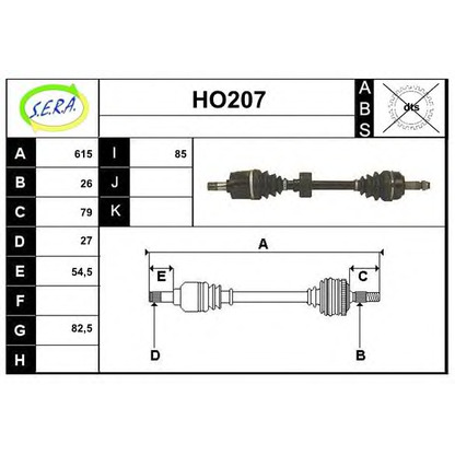 Foto Albero motore/Semiasse SERA HO207