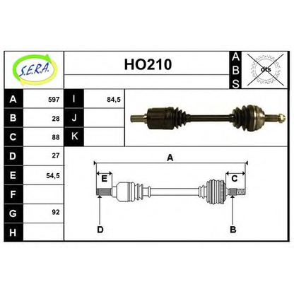 Photo Arbre de transmission SERA HO210