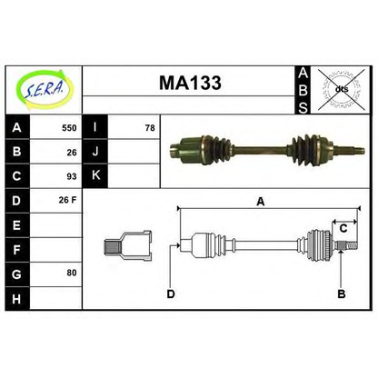 Foto Antriebswelle SERA MA133