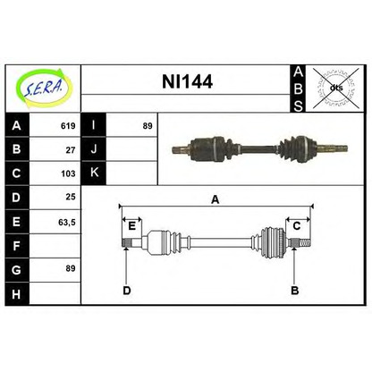 Photo Drive Shaft SERA NI144