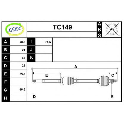 Photo Arbre de transmission SERA TC149