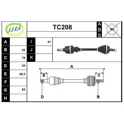 Photo Drive Shaft SERA TC208