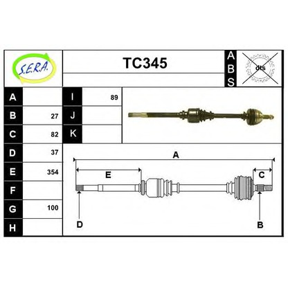 Zdjęcie Wał napędowy SERA TC345