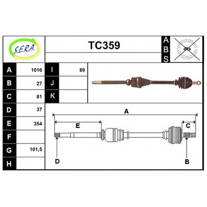 Foto Albero motore/Semiasse SERA TC359