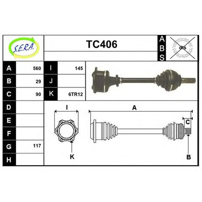 Foto Árbol de transmisión SERA TC406