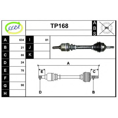 Photo Drive Shaft SERA TP168