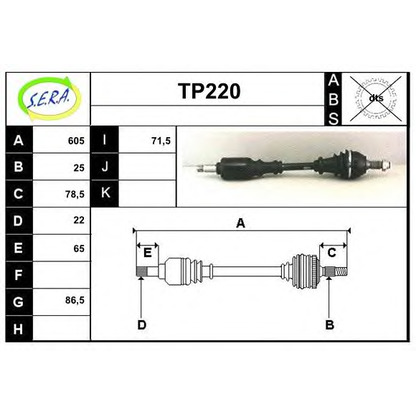 Foto Albero motore/Semiasse SERA TP220