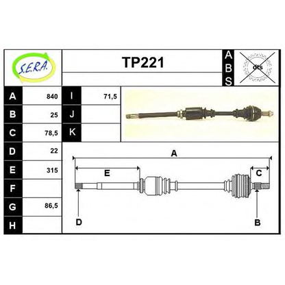 Foto Albero motore/Semiasse SERA TP221