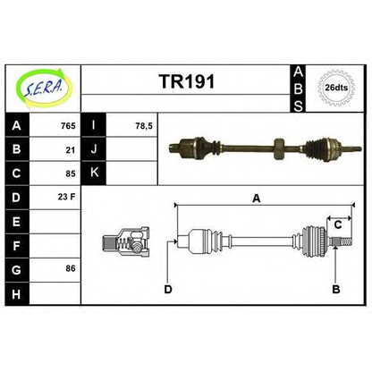 Photo Drive Shaft SERA TR191