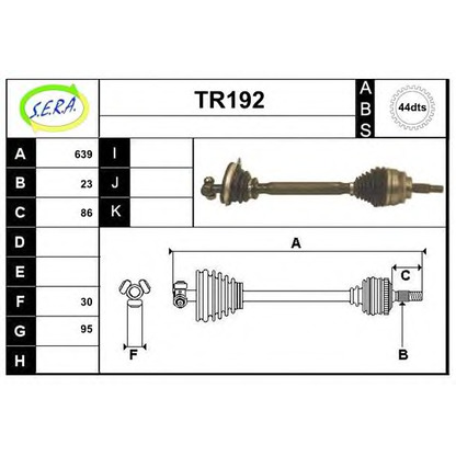 Foto Albero motore/Semiasse SERA TR192