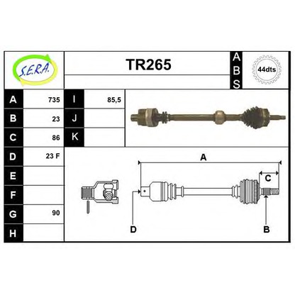 Foto Albero motore/Semiasse SERA TR265