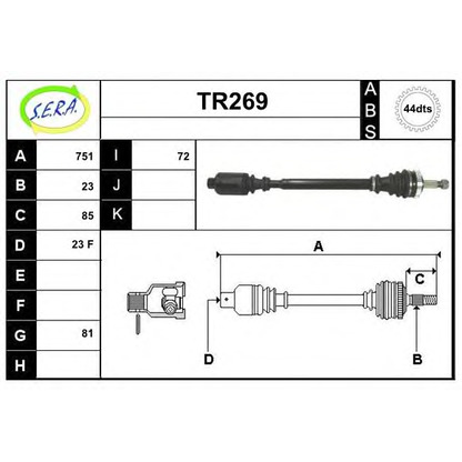 Photo Drive Shaft SERA TR269