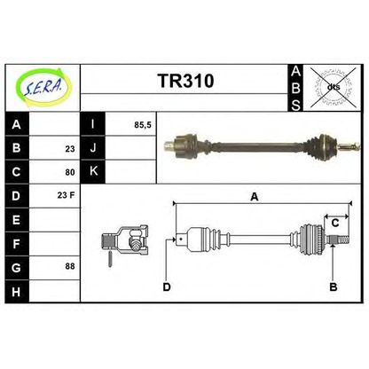 Photo Arbre de transmission SERA TR310