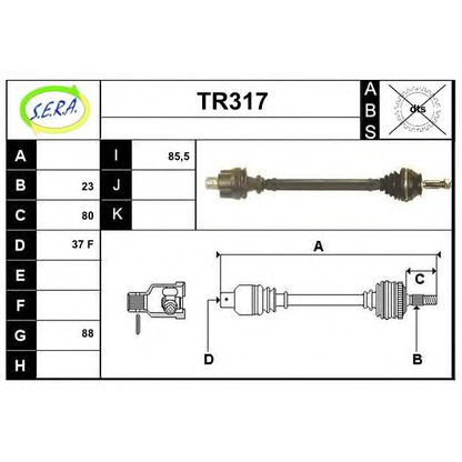 Photo Arbre de transmission SERA TR317