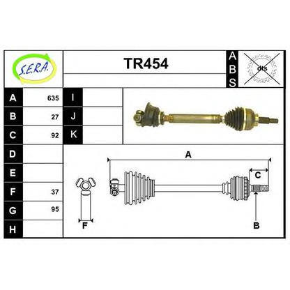 Photo Arbre de transmission SERA TR454