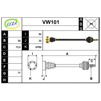 Foto Albero motore/Semiasse SERA VW101