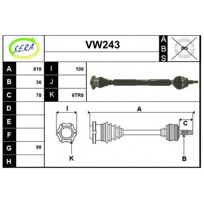 Foto Árbol de transmisión SERA VW243