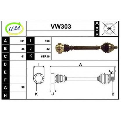 Foto Albero motore/Semiasse SERA VW303