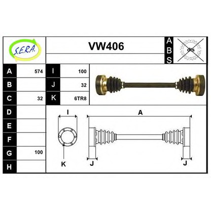 Photo Arbre de transmission SERA VW406