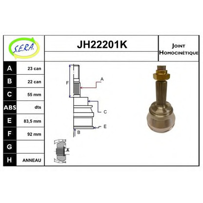 Photo Joint Kit, drive shaft SERA JH22201K