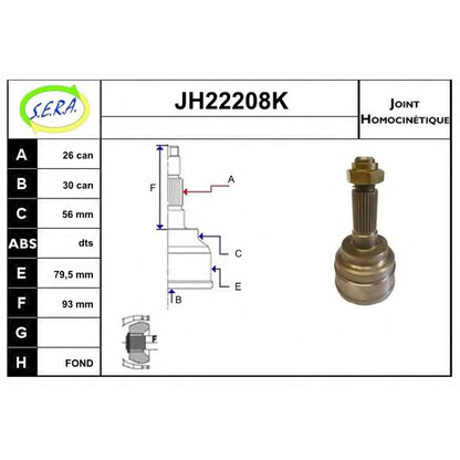 Foto Kit giunti, Semiasse SERA JH22208K