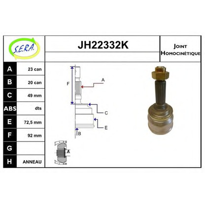 Foto Kit giunti, Semiasse SERA JH22332K