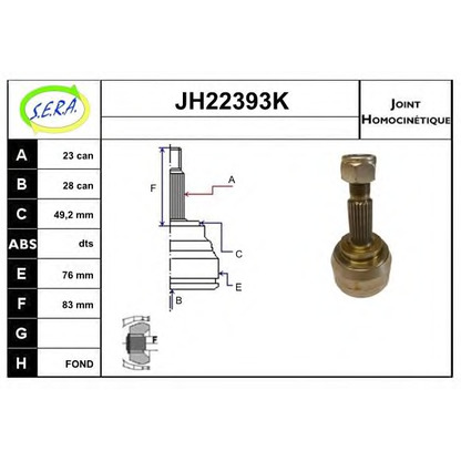 Photo Joint Kit, drive shaft SERA JH22393K