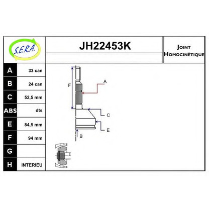 Photo Joint Kit, drive shaft SERA JH22453K