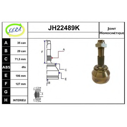 Foto Juego de articulación, árbol de transmisión SERA JH22489K