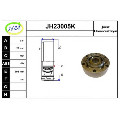 Photo Joint Kit, drive shaft SERA JH23005K