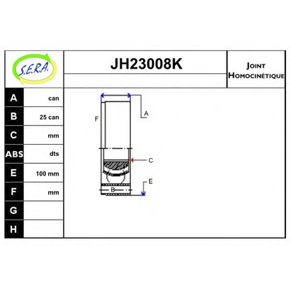 Photo Joint Kit, drive shaft SERA JH23008K