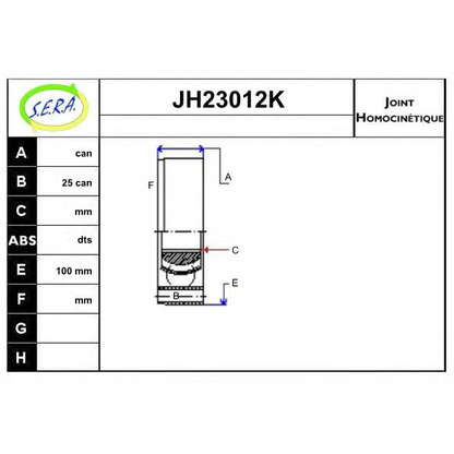 Foto Kit giunti, Semiasse SERA JH23012K