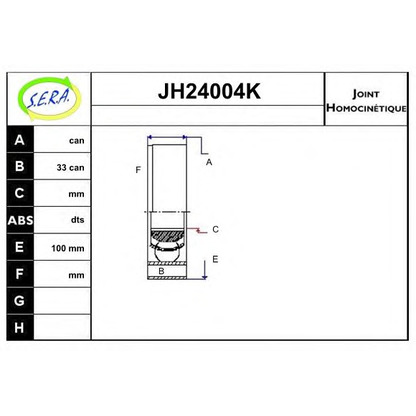 Photo Joint Kit, drive shaft SERA JH24004K