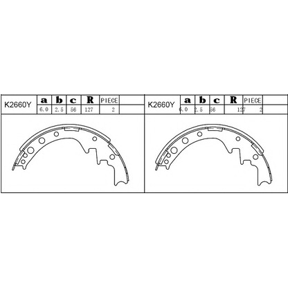 Фото Комплект тормозных колодок ASIMCO K2660Y